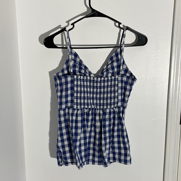 Fit & Flare Tie-Front Smocked Printed Mini Cami Top for Women - Picture 2 of 4